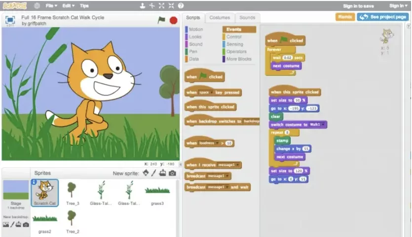 Scratch ist ein gutes Werkzeug für Kinder, um zu lernen